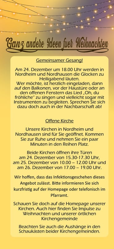 Nordheim - Weihnachtsflyer